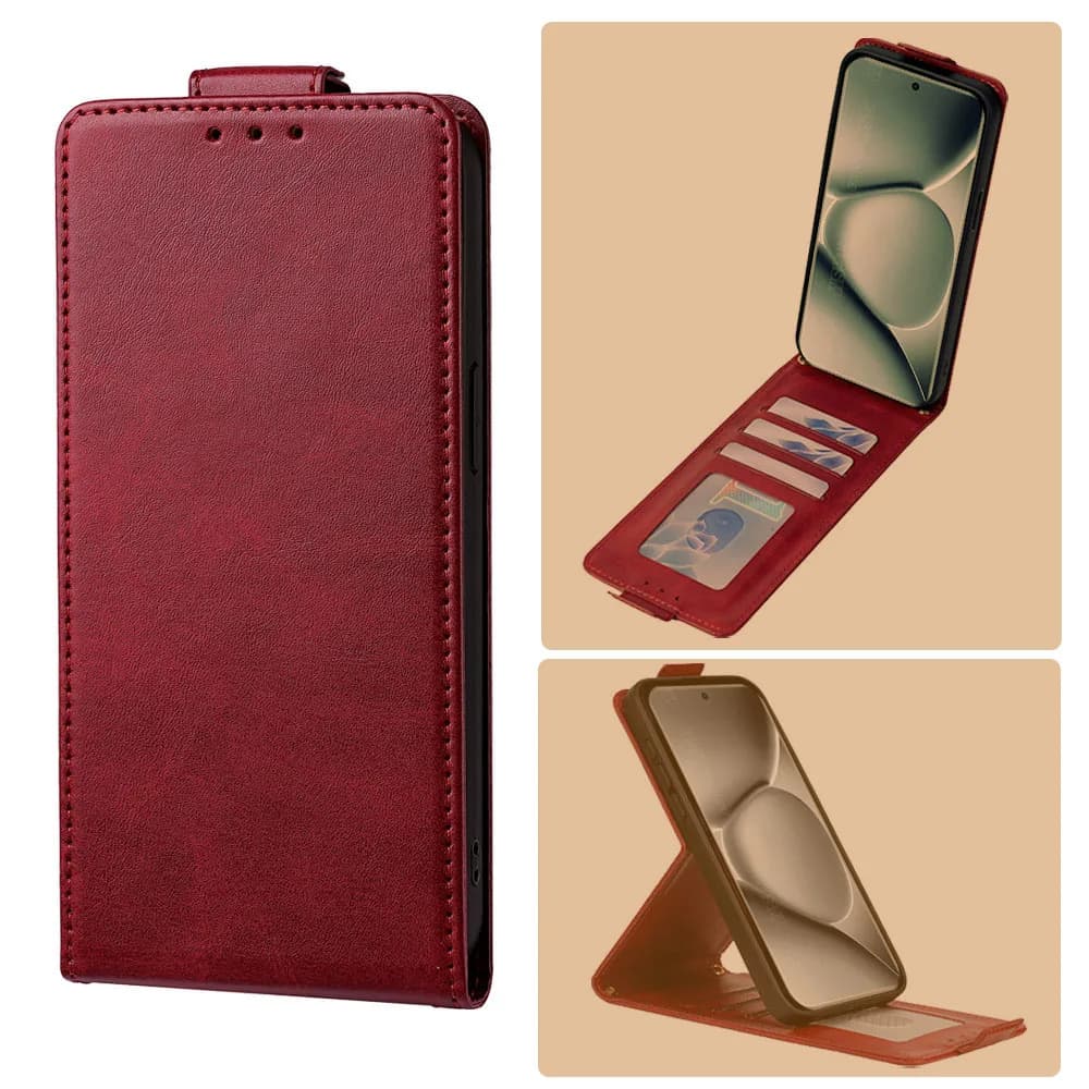 Flip Case for Motorola Moto G86 G66J G56 G75 G55 G45 G54 G34 G24 G73 G53 G23 Classic Vertical Open UP Padded 3 Card Cover