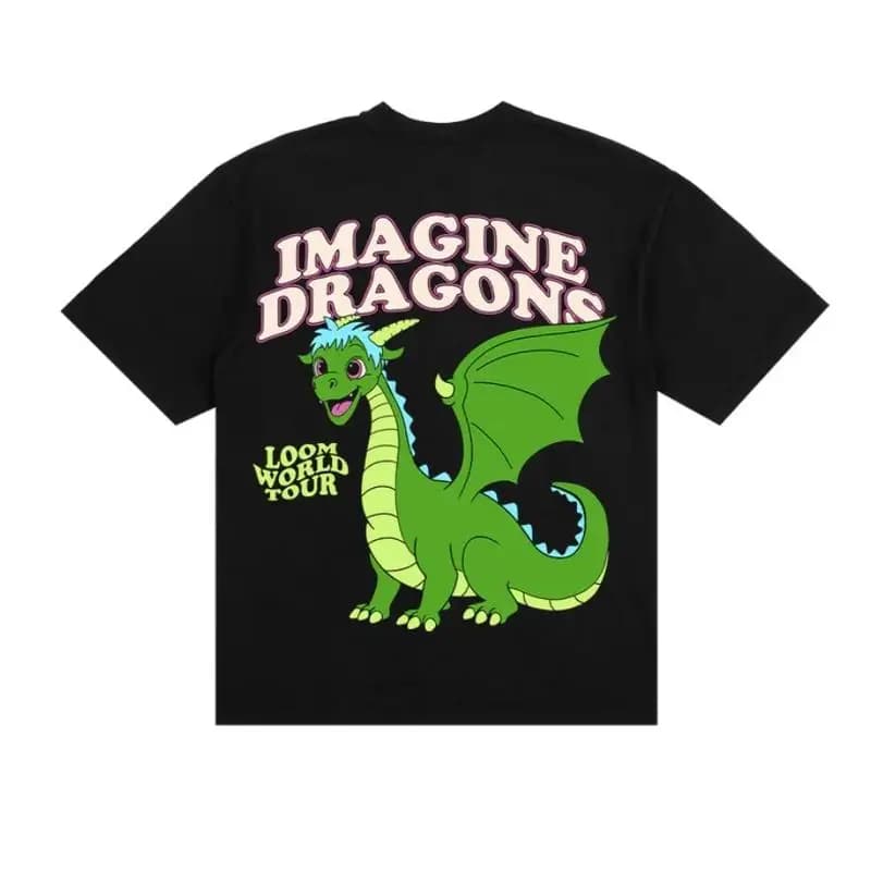 Imagine Dragons Cartoon Dragon Loom Tour 2024 T-shirt