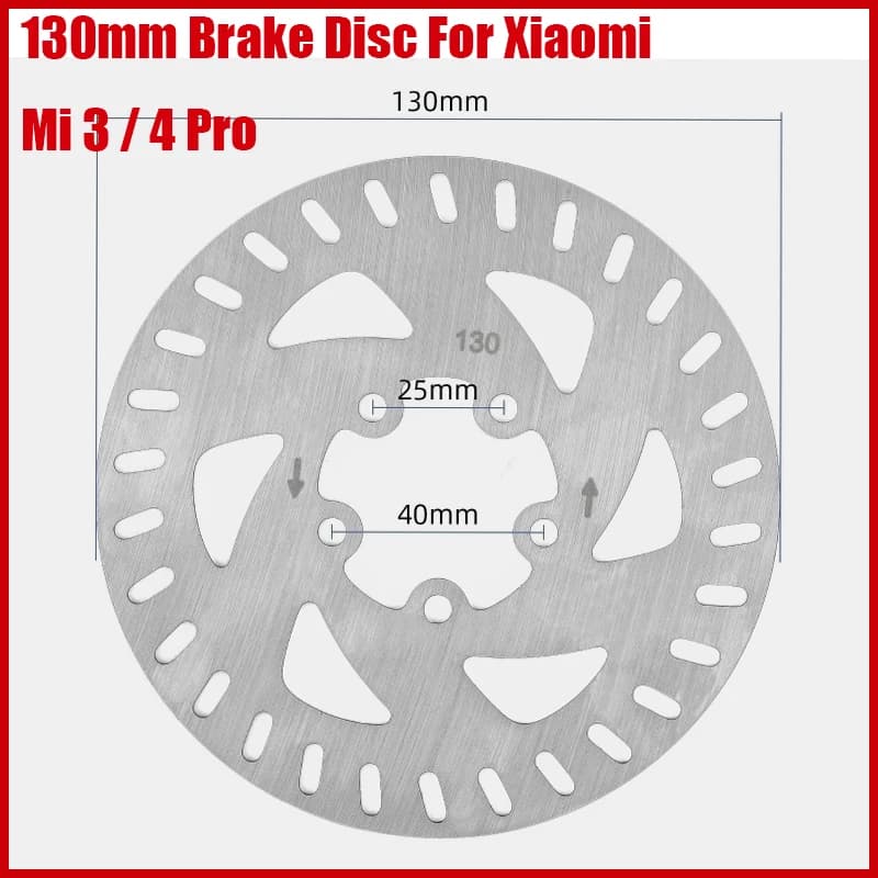 Per Xiaomi Mi 3/4 Pro 130mm Disco freno Accessorio scooter elettrico Cuscinetto rotore in acciaio inossidabile Contiene 5 viti Parte di ricambio