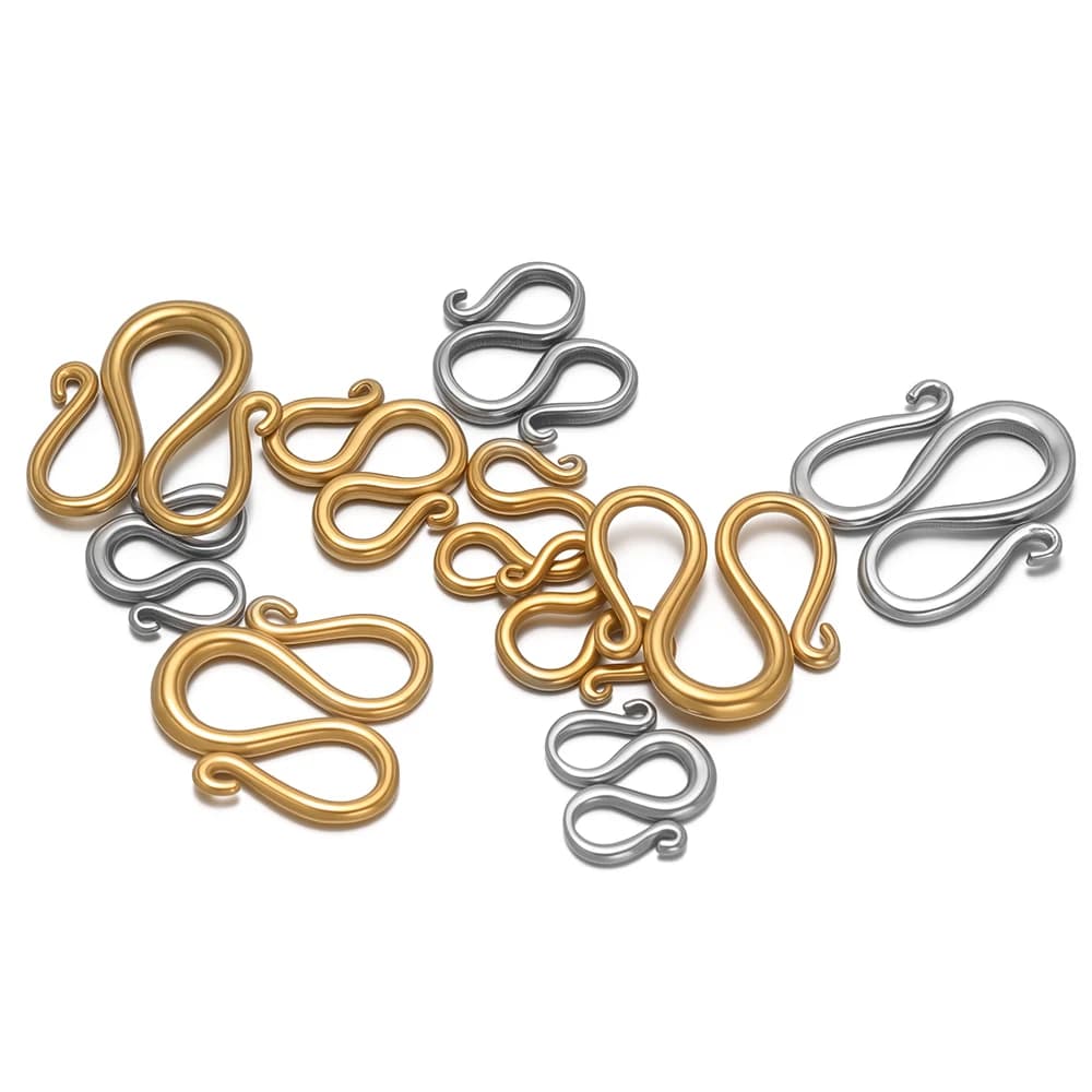 20 W Shaped Parts Stainless Steel for Creation of Fa-da-Te Jewelry, Accessories for Bracelets, Necklaces, Pendants and ankles