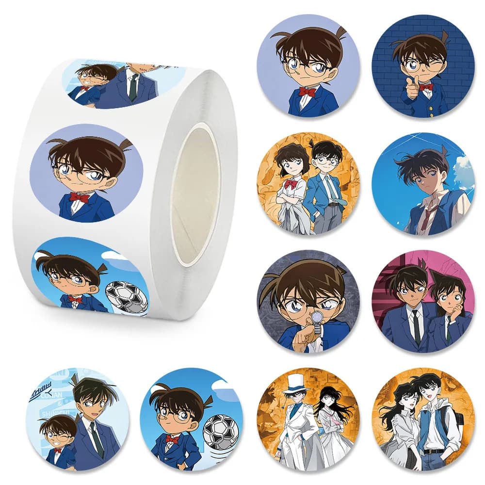 500 pcs/rotole Anime Detective Conan Stickers Waterproof scratches for helmet bicycle account hand case decals decoration