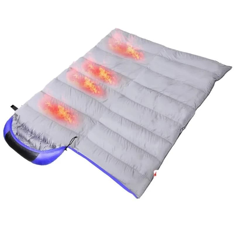 Outdoor camping warming fur bag for adults in warm and cold winter thickened cotton single electric heating model