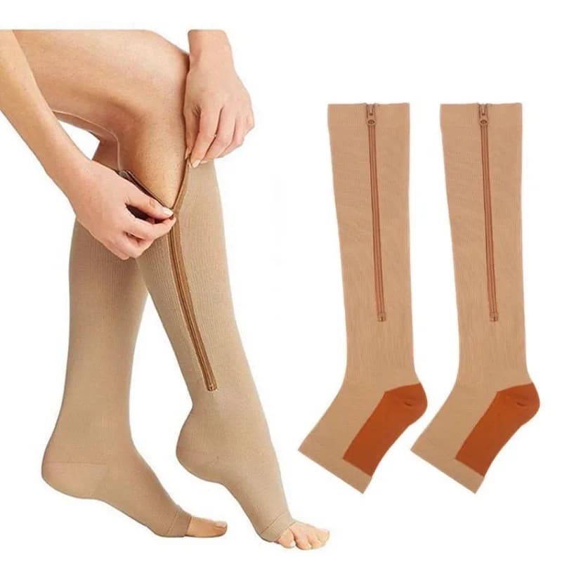 Compression Socks with Hinge Men's Sports Socks with Long Tube Side Hinge With Open Tip Running with Jumping Rope Sports Socks with Unisex Pulp Support