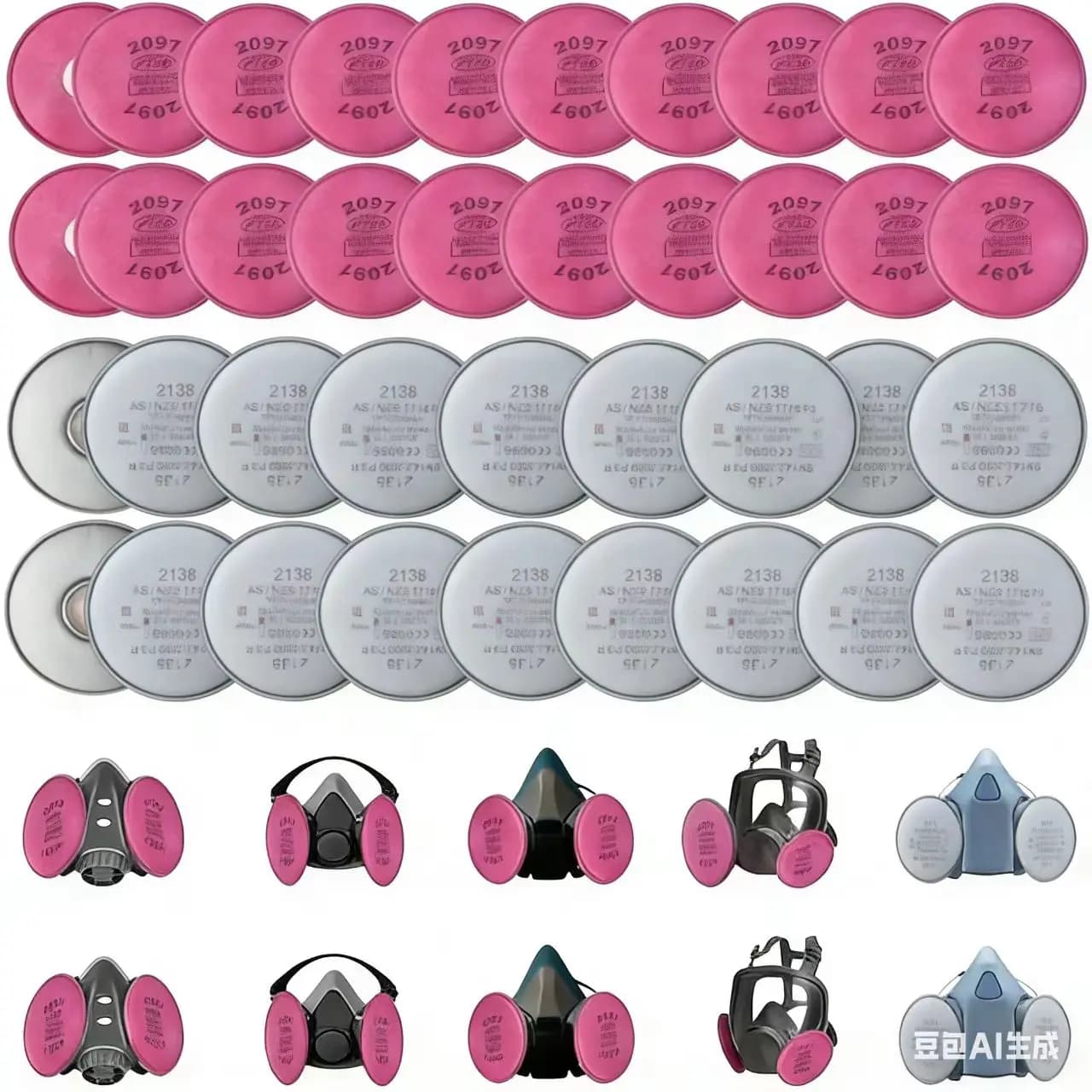 Particulate filter 2135/2138 P3 R with level of environmental disorder for respiratory anti-dust masks series 3M 6800 7502 6200