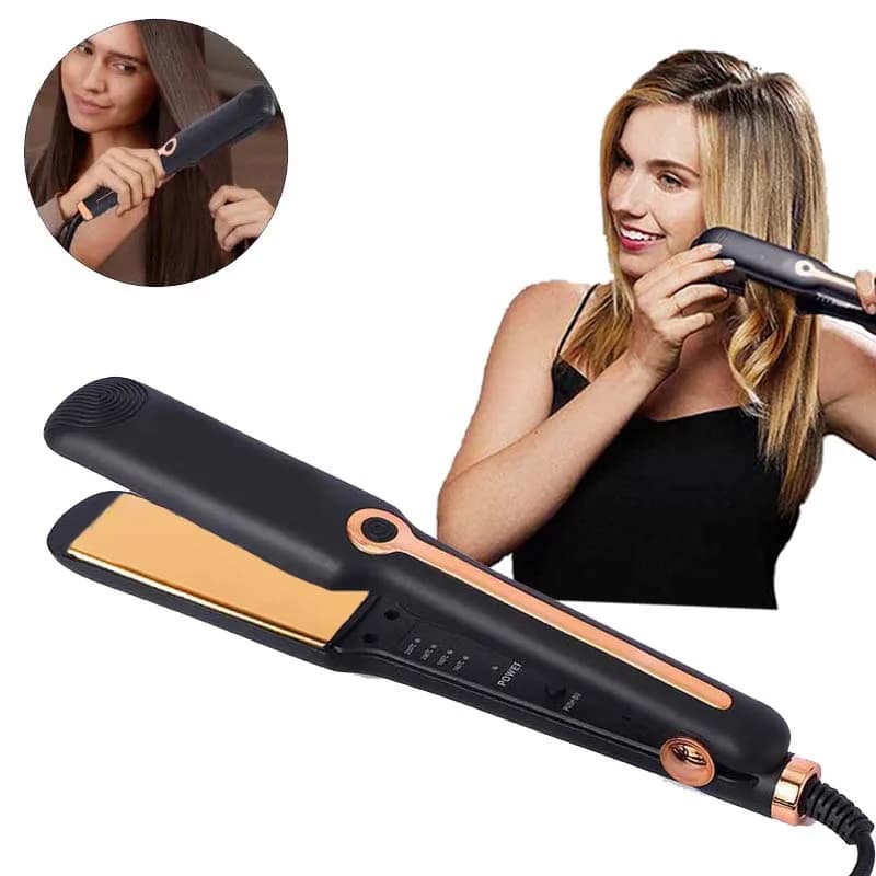 Piastra Professionale 2 in 1 per Lisciare e Arricciare i Capelli, in Ceramica ad Alta Temperatura, Strumento per Acconciature da Salone