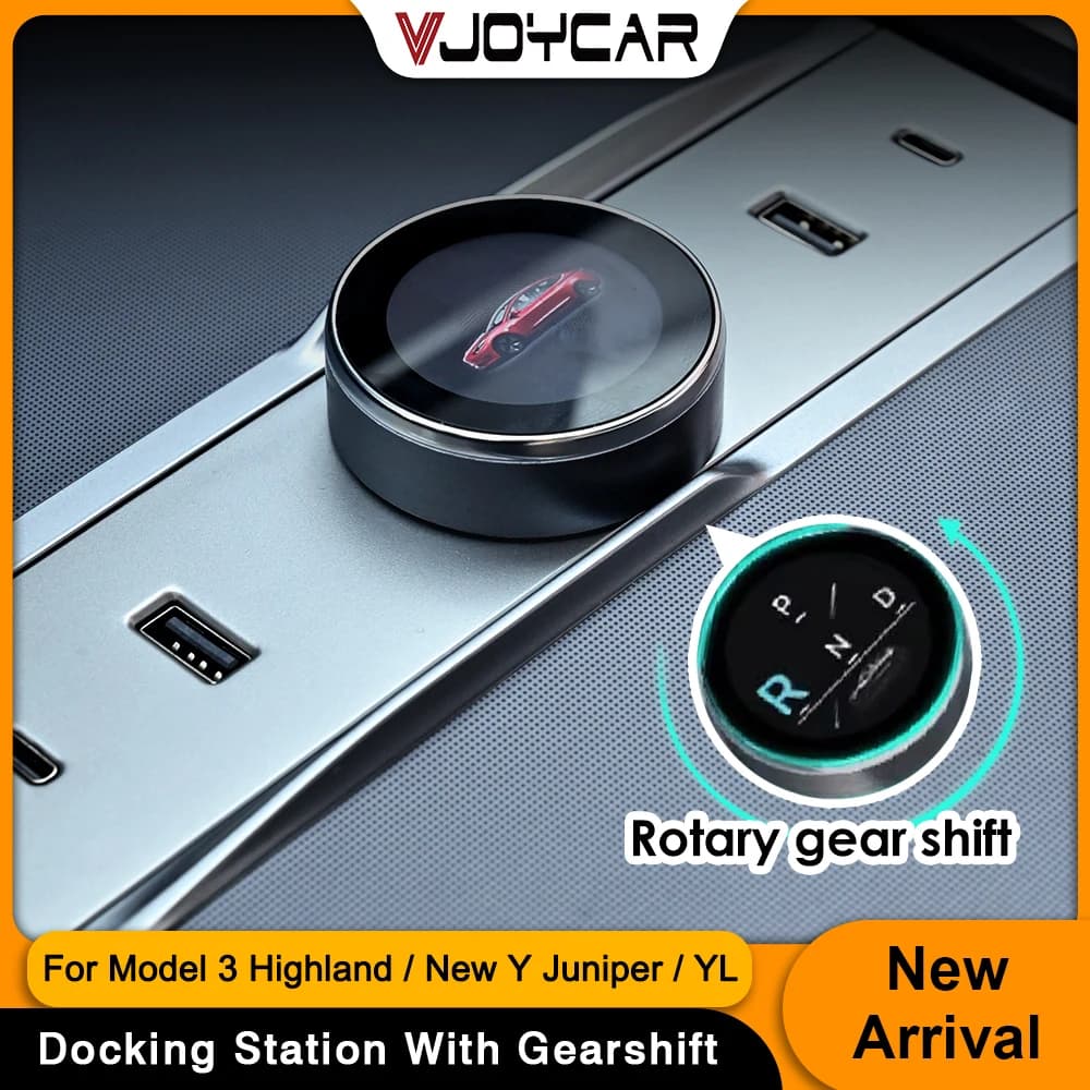 For Tesla Model 3 Highland New Y Juniper LCD Gear Button USB Doors Type-C Performance Plug & Play 2-in-1 Charging and Gear