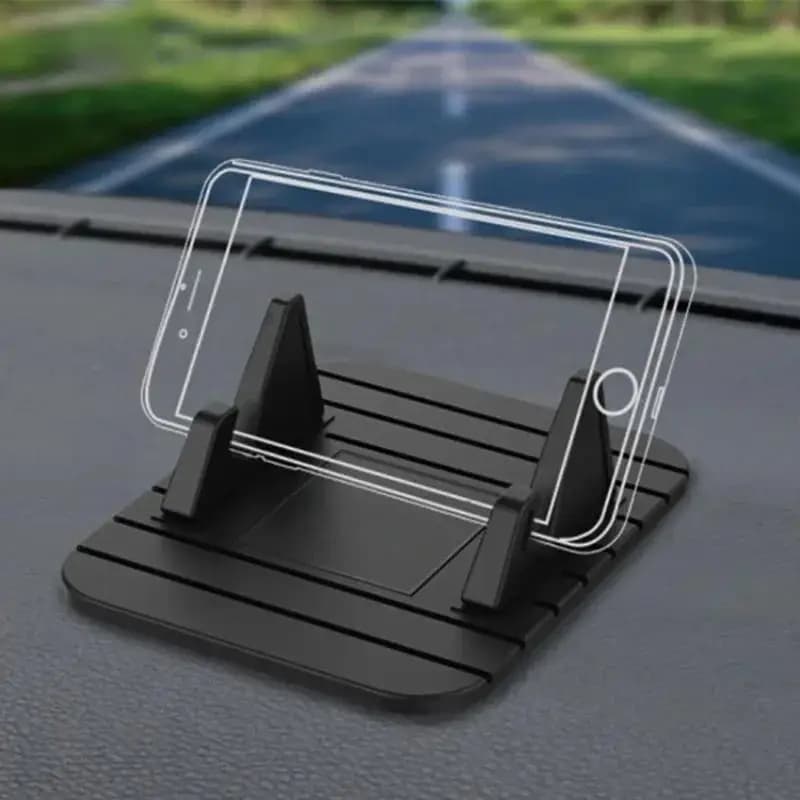 Supporto per telefono da cruscotto in silicone per auto, tappetino antiscivolo, supporto per navigatore GPS per iPhone, Samsung, smartphone Android e chiavi