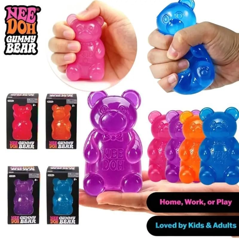 New Cute Bear Nee Doh Maltose Squeeze Toy Dough Colorful Sensory Toy Creative New Item Desk Decoration Stress Relief Doll
