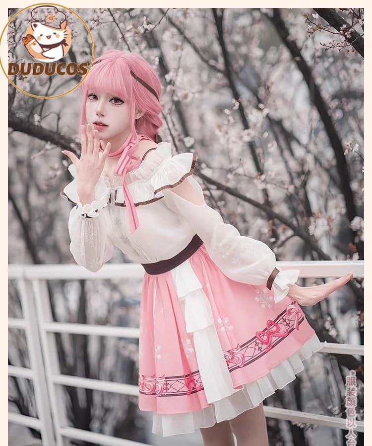 DISPONIBILE Costume Cosplay Nikki dal Gioco Infinity Nikki DUDU-SR, Abito Rosa Carino da Donna, Vestito Nikki Snow, Cosplay Lolita per Halloween