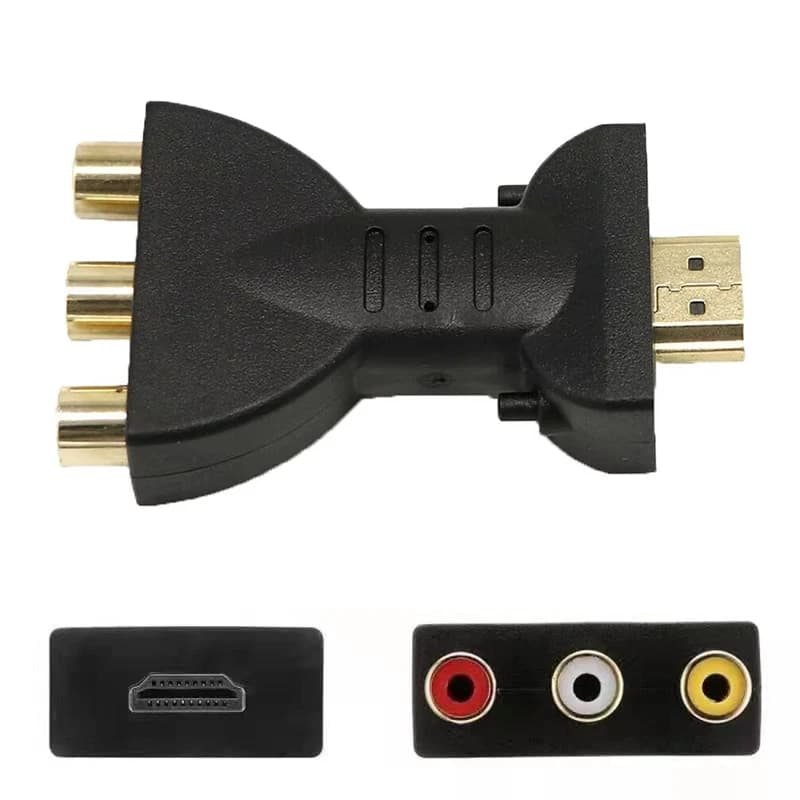 HDMI compatible HD 1080P composite adapter converter to RCA AV HDMI2AV audio cable from HDMI to yellow white red for TV Box HD