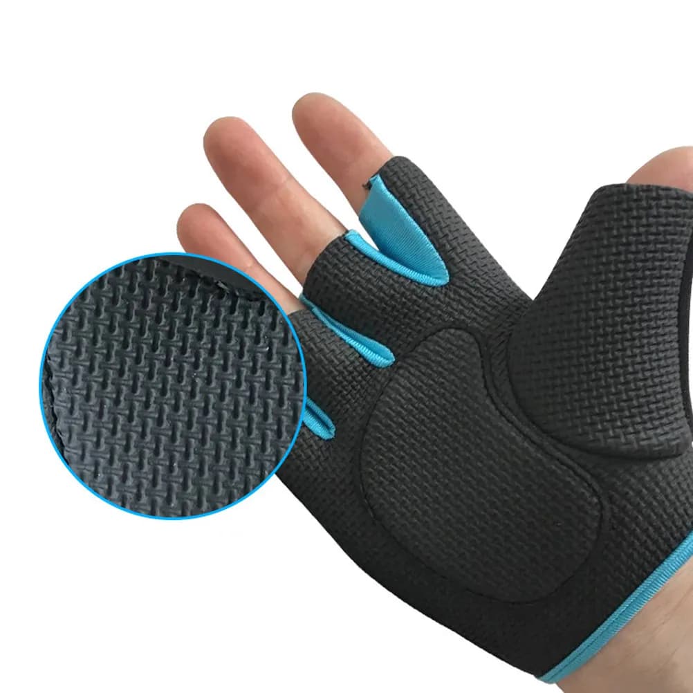 Guanti da Ciclismo Estivi, Mezze Dita, Antiscivolo, per Fitness, Sollevamento Pesi, Canottaggio, Palestra e Guida