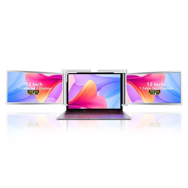 Full HD LCD Display Triple Screen IPS Panel Laptop Support Retractable Monitor Compatible with Mac