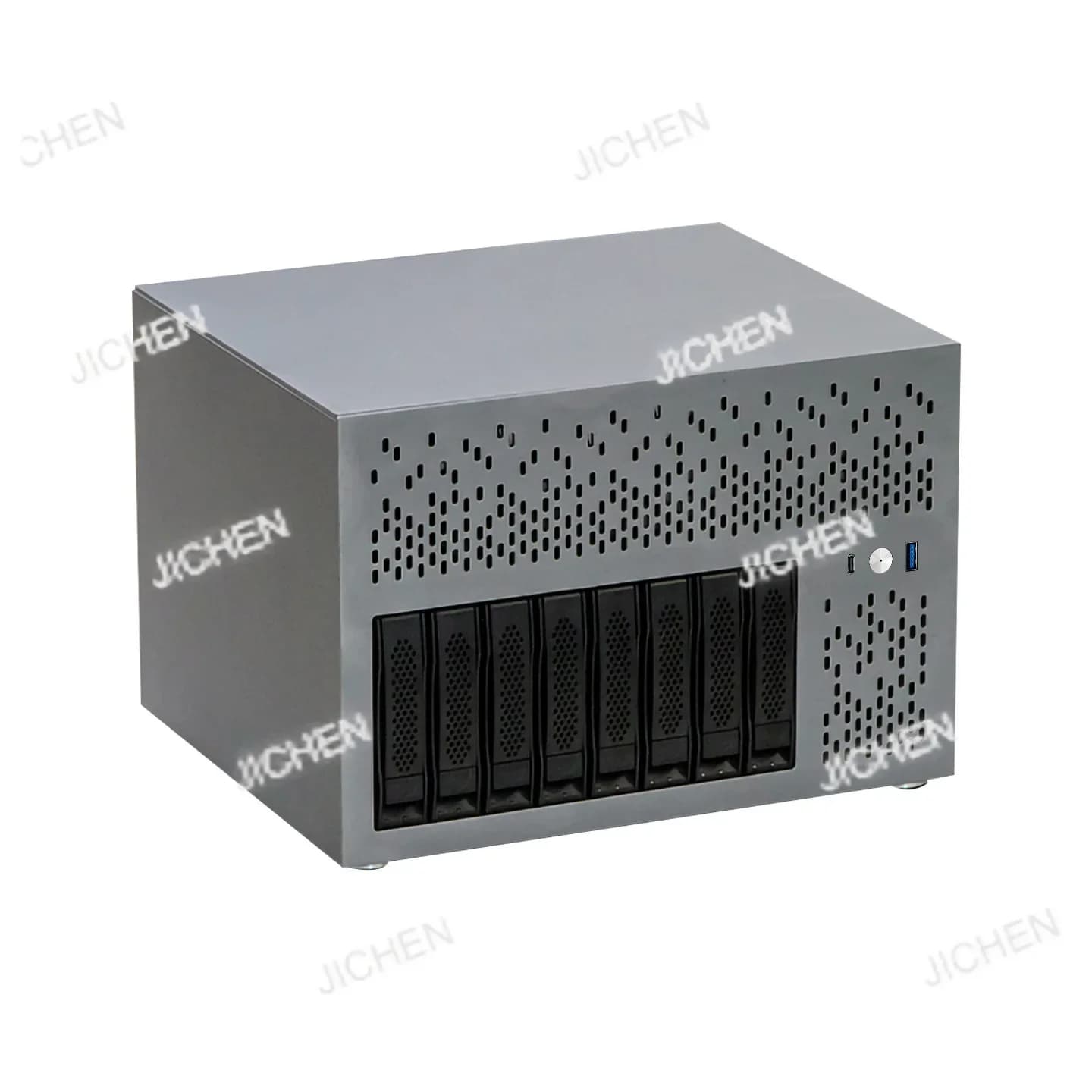 Server di archiviazione della scheda principale ATX con custodia in alluminio con anodo per telaio NAS a 8 dischi JCH