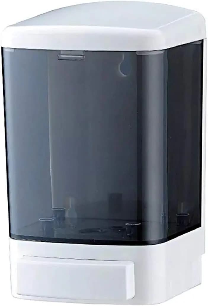 Dispenser di Sapone Manuale da 1000ml per Cucina e Bagno, Montaggio a Parete con Pulsante a Pressione