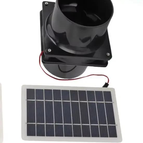 10W 12V Ventilatore di scarico solare Condotto rotondo Pannello solare Kit ventola di ventilazione per camper Miglioramento domestico Sostituzione energia solare Suppli