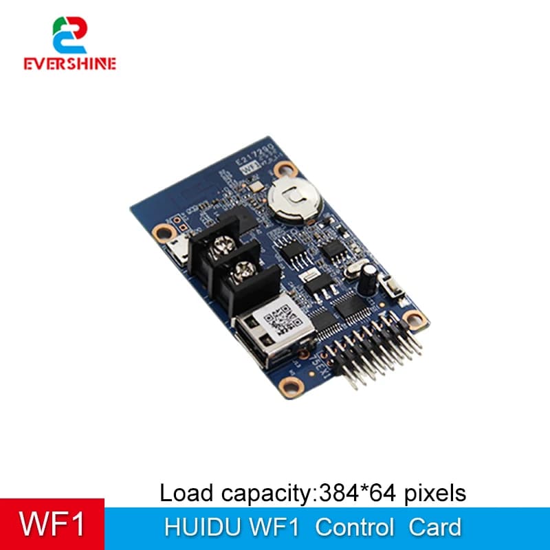 HUIDU hd-WF1 WIFI/USB Led Scheda di controllo colore singolo e doppio Asincrono 384 * 64 32Scan Interfaccia HUB75E RGB Piccolo display