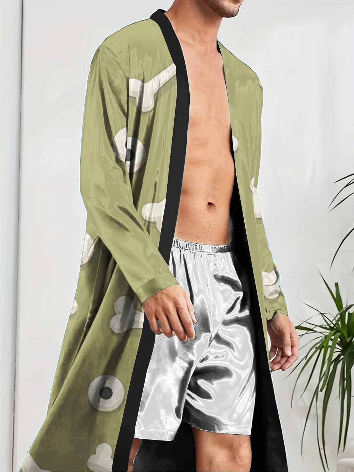 1pcs Men's Robes 2026 Spring/Summer Funny pajamas Graphic Sleepwear robe sleepwear 3D Printed Breathable Bathrobe men