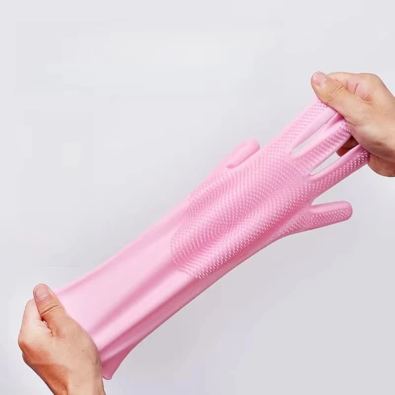 Guanto per la Pulizia e la Toelettatura di Cani e Gatti, Guanto Magico per il Bagno e lo Shampoo, Spugna in Silicone per la Rimozione dei Peli