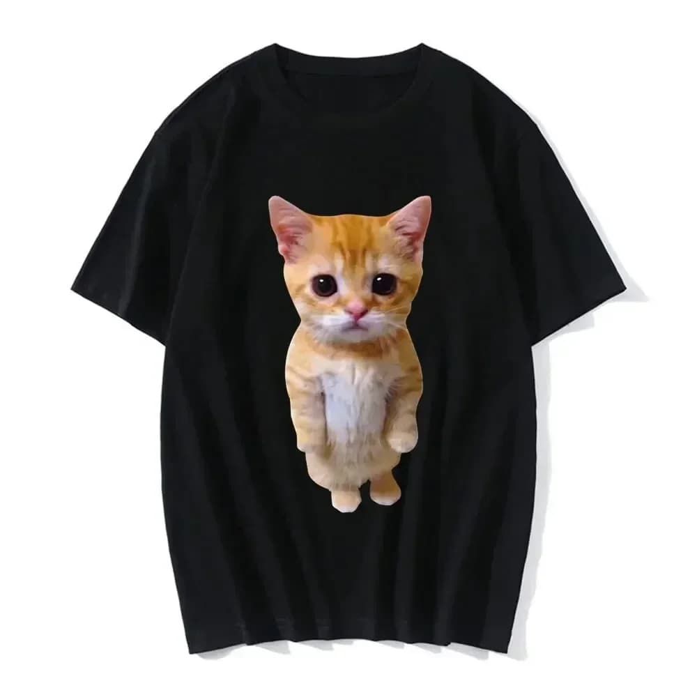 Divertente gatto 3D stampa donna casual maglietta oversize donna uomo Harajuku magliette ragazza ragazzo abbigliamento moda casual