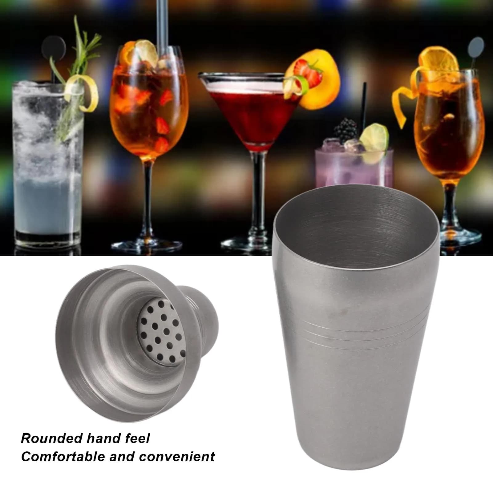 Shaker per Cocktail in Acciaio Inox 304, Mixer per Bevande da 510ml, Kit per Barman Domestico, Strumento da Bar