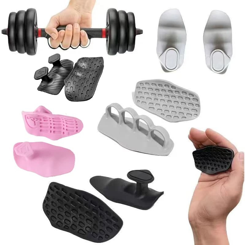Bovine Leather Weight Lift Gloves Palm Protective Silicone Anti-slip Wear Resistant Fitness Sports Training Palm Protective Handle