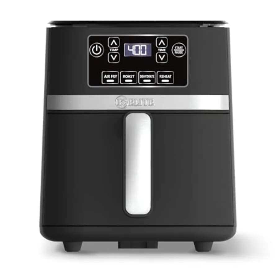 Friggitrice ad Aria Digitale da 3 Litri, Forno Compatto da Banco Senza Olio con Cestello Antiaderente Senza PFAS, Facile da Pulire, Nero