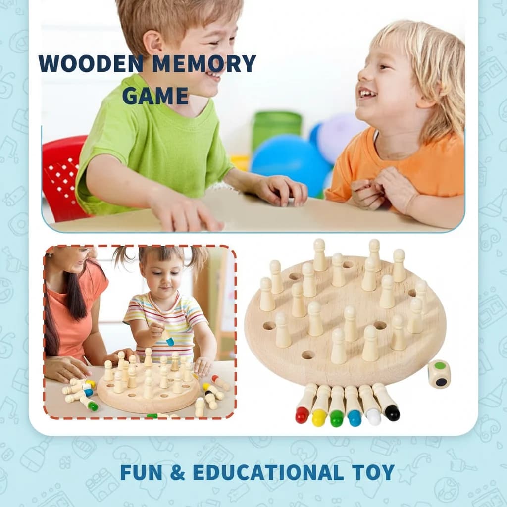 Gioco di Memoria e Abbinamento: Giochi da Tavolo per Famiglie, Bambini e Adulti, Giocattolo Educativo Montessori per l'Apprendimento Prescolare