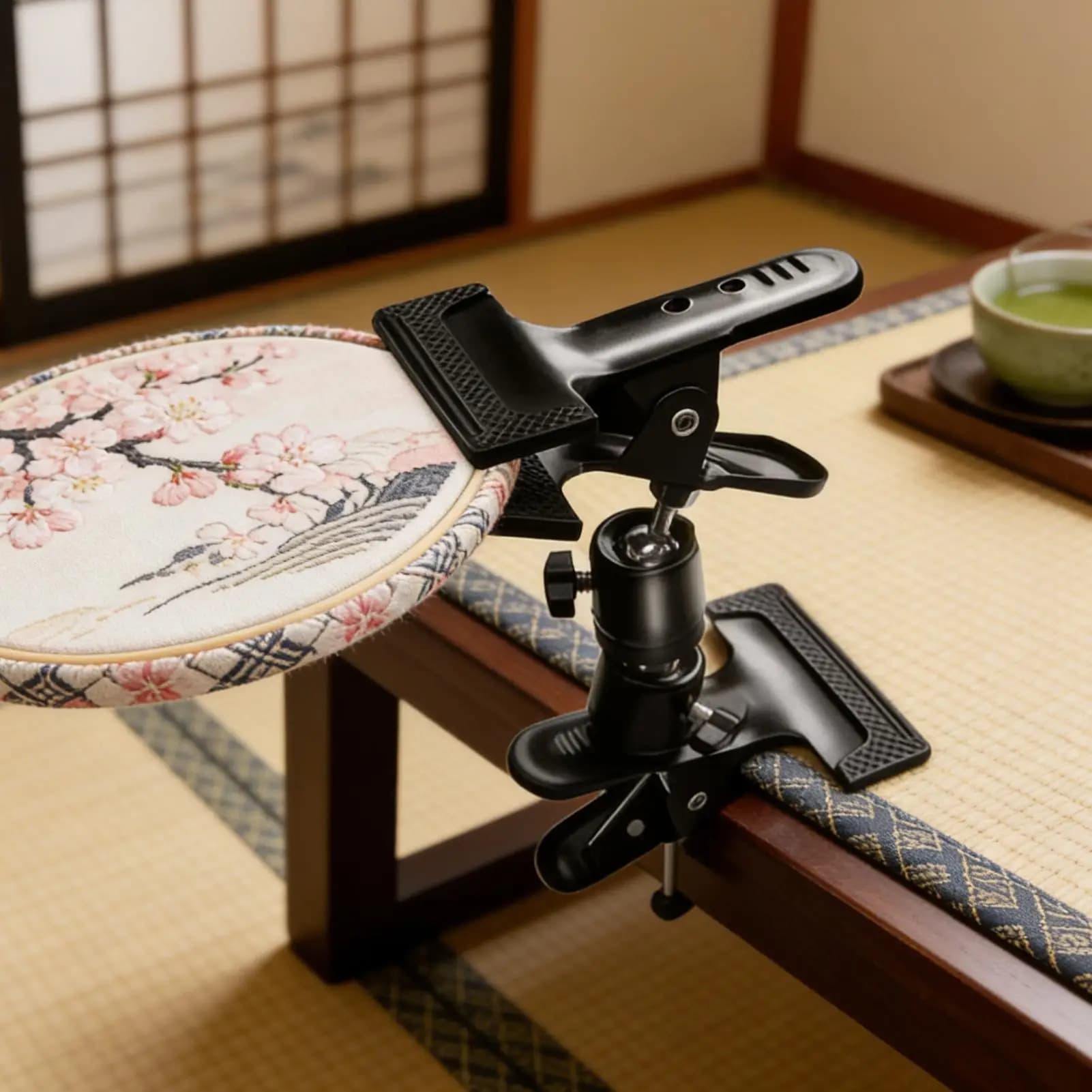 Embroidery Holder Heavy Duty Adjustable Portable Clamps Lap Stand Hands Free Craft Sewing Stand Hoop Holder for Desktop Table