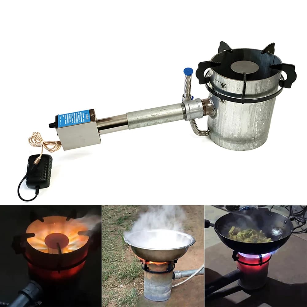 Stufa a Olio Usata per Esterni con Bruciatore Diesel e Ventilatore ad Alta Pressione 12V, per Campeggio, Cucina, Riscaldamento, Pentole e Caldaia a Olio