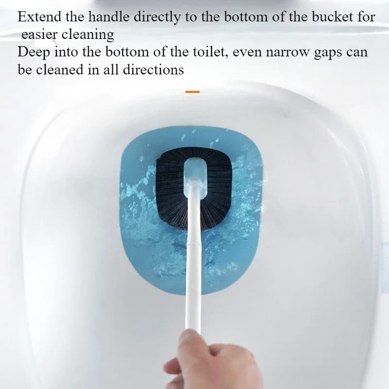 Spazzola curva per WC a parete per bagno tipo S Spazzola curva per angoli a testa piegata Spazzola per capelli morbidi Articoli per la casa Strumenti per la pulizia Accessori