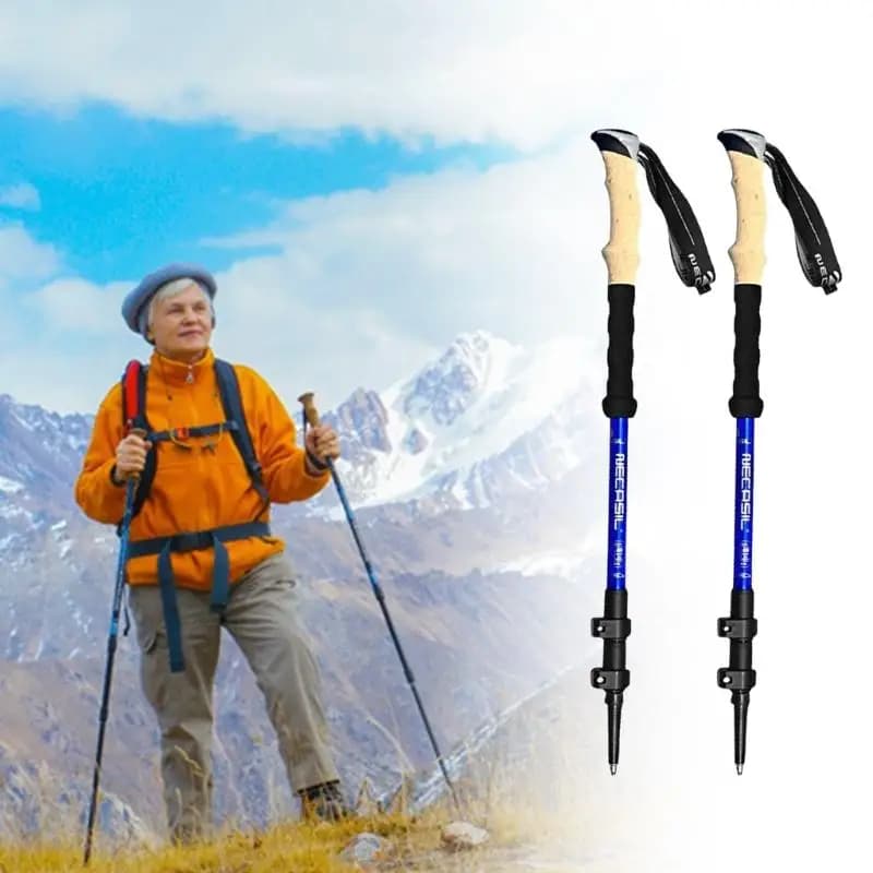 Y1UC Adjustable Walking Sticks Telescopic Climbing Stick for Travel, Hiking, Climbing