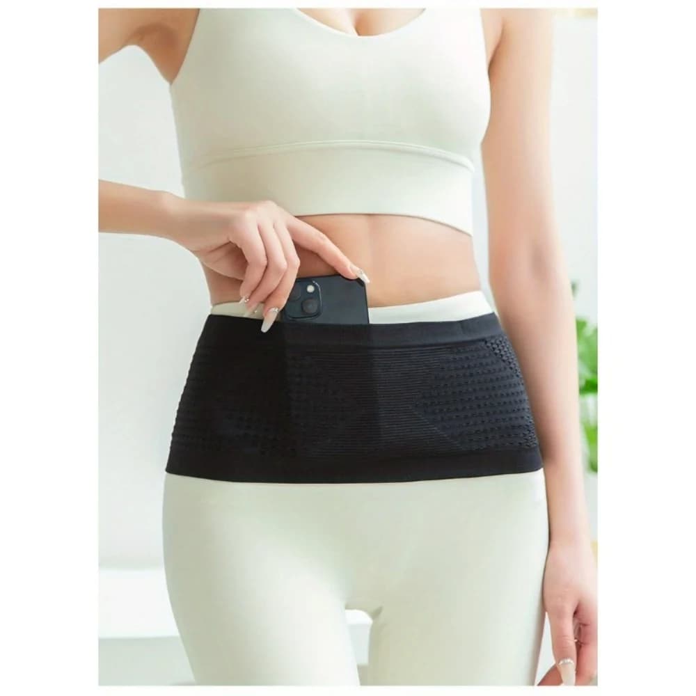 Seamless Running Fanny Pack Invisible Sports Waist Bag - Lightweight Gym Belt with Phone Pocket - Breathable for Jogging/Cycling