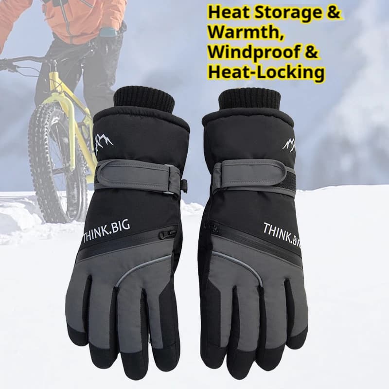 Guanti da ciclismo invernali ispessiti Guanti da sci in cotone caldo impermeabile antivento Guanti caldi per veicoli elettrici Guanti da equitazione all'aperto