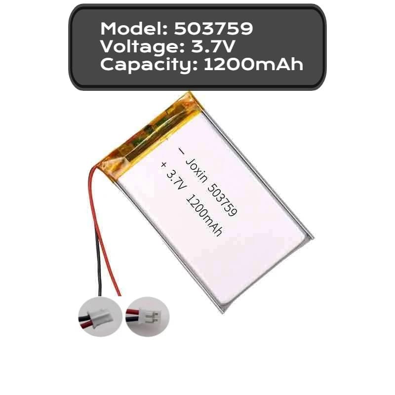 503759 Batteria ricaricabile ai polimeri di litio 3.7V 1200Mah per Power Gps Power Bank Fotocamera Mobile Power Smart Watch Mp3 DVD Mp4