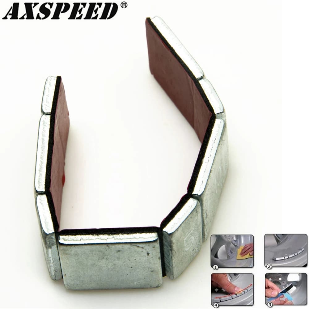 AXSPEED Pesi per ruote Nastro adesivo adesivo 60g Bilanciatore per ruote Modello RC Ruota per auto Pneumatico Kit bilanciatore per pesi per pneumatici Parti di giocattoli RC