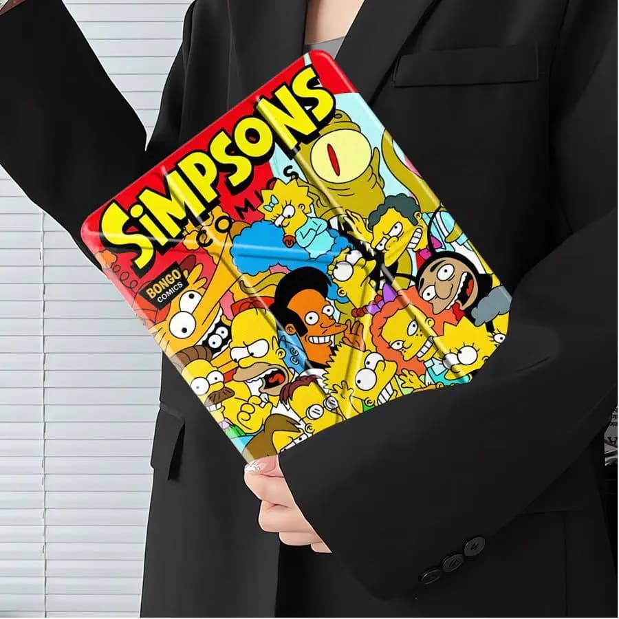 Tablet Case with Theme Support Carton The Simpsons for iPad Pro 2025 Air 4 5 M3 M2 1 2 M4 11 inch Pro 11a 10a 9a 7a generation 12.9 inch