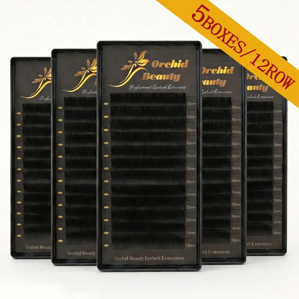 5 Packs/Lotto Eyelash Individual in Tray 8-15mm Natural Korean PBT Synthetic PBT Curve CC Eyelash for Extension DIY Volume
