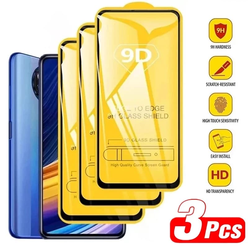 Protezione schermo a copertura totale per Xiaomi Poco X6 X4 X5 Pro 5G X3 NFC Pellicola in vetro temperato PocoX5 F6 F3 F4 GT M6 M5 M4 Pro M5S C40