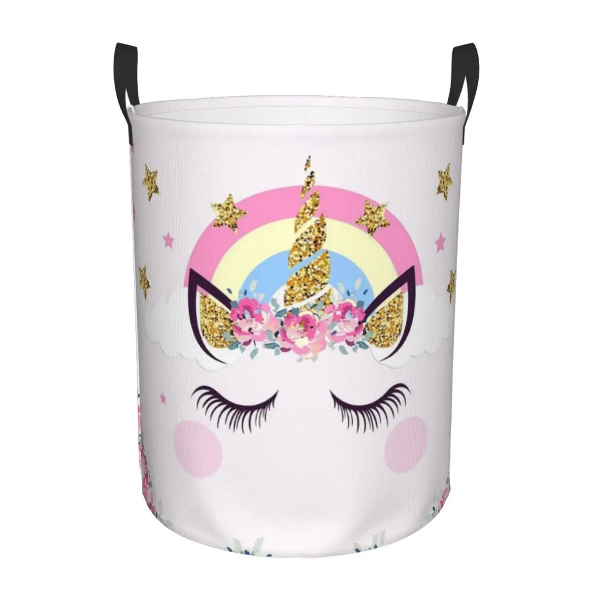 Custom whiteboard basket with unicorn animated cardboard, folding, cute basket for cats, for baby toys bag