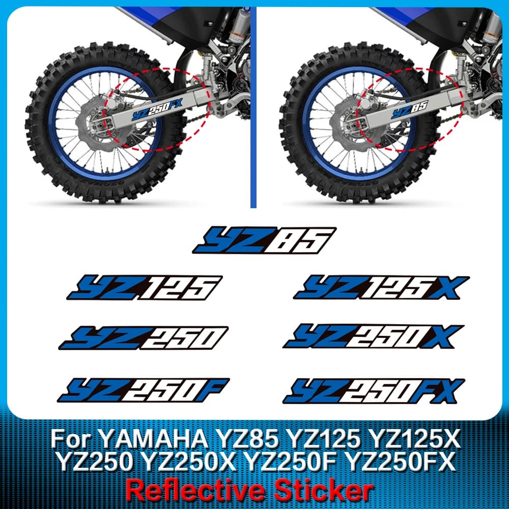 2 pezzi moto forcellone adesivo kit grafico per YAMAHA YZ85 YZ125X YZ125F YZ250FX YZ250X YZ125 YZ250 decalcomanie di protezione della vernice