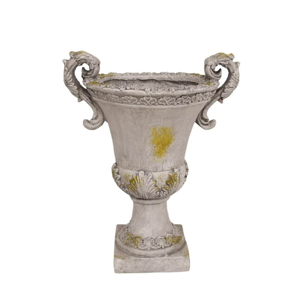 Vaso Urna Classico in MGO per Interni ed Esterni, Contenitore Decorativo Robusto per Piante da Giardino, Patio e Cortile