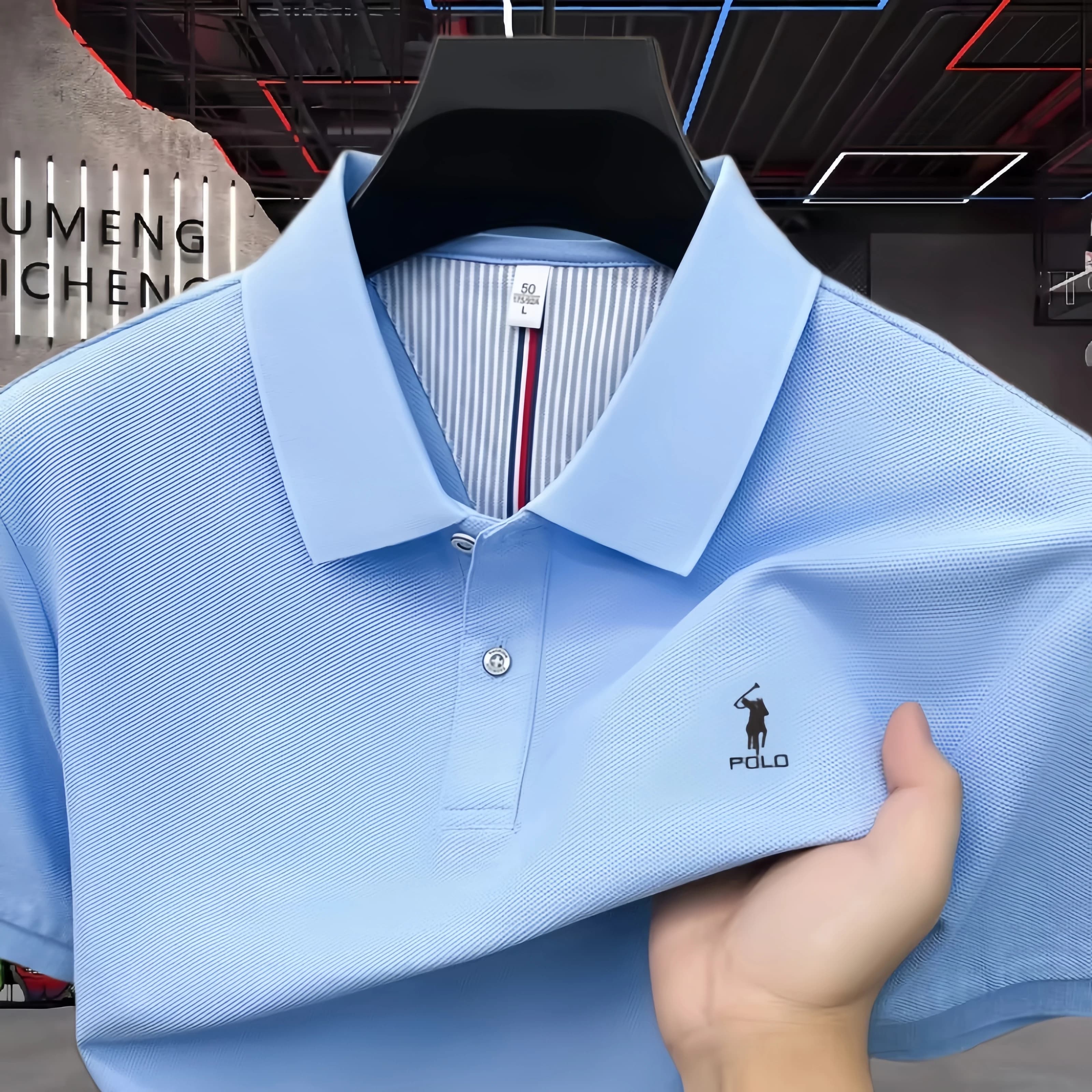 Polo da uomo a maniche corte in 100% cotone puro, di alta gamma, con ricamo a pony, per l'estate, lusso e moda, top casual da golf Paul