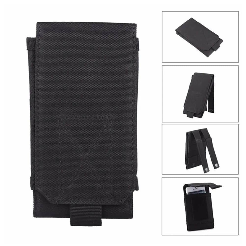 2 Pieces Black 6-inch Exterior Waist, Multifunctional Running Waist, Cellular Phone Case, Sports Laptop, Fitness, Travel, Climbing