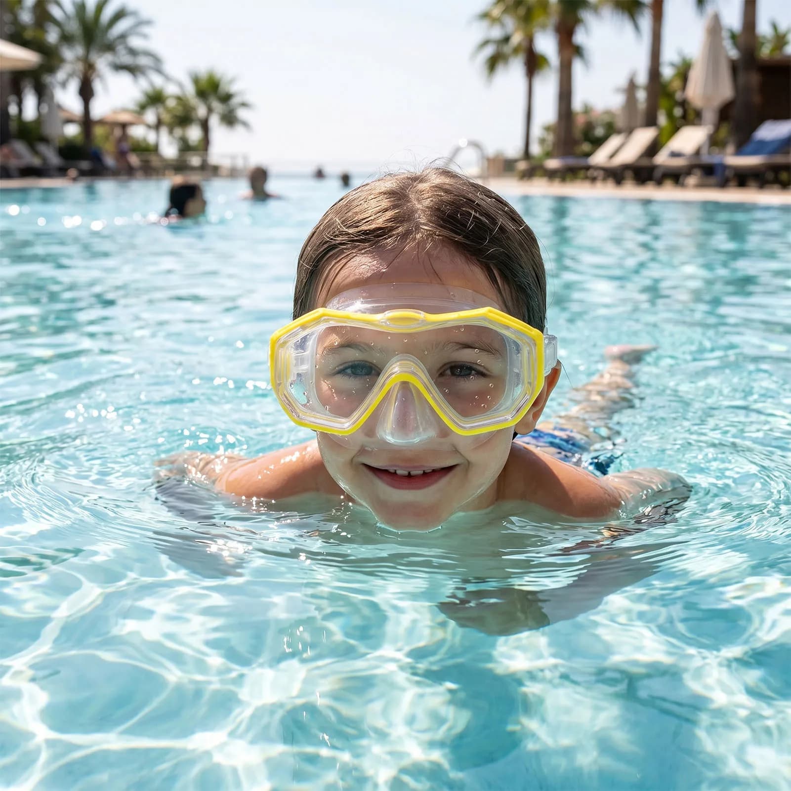 Children Swimming Goggles Kids Swimming Goggles with Nose Cover Adjustable High Definition Fog Proof Children Diving Goggles