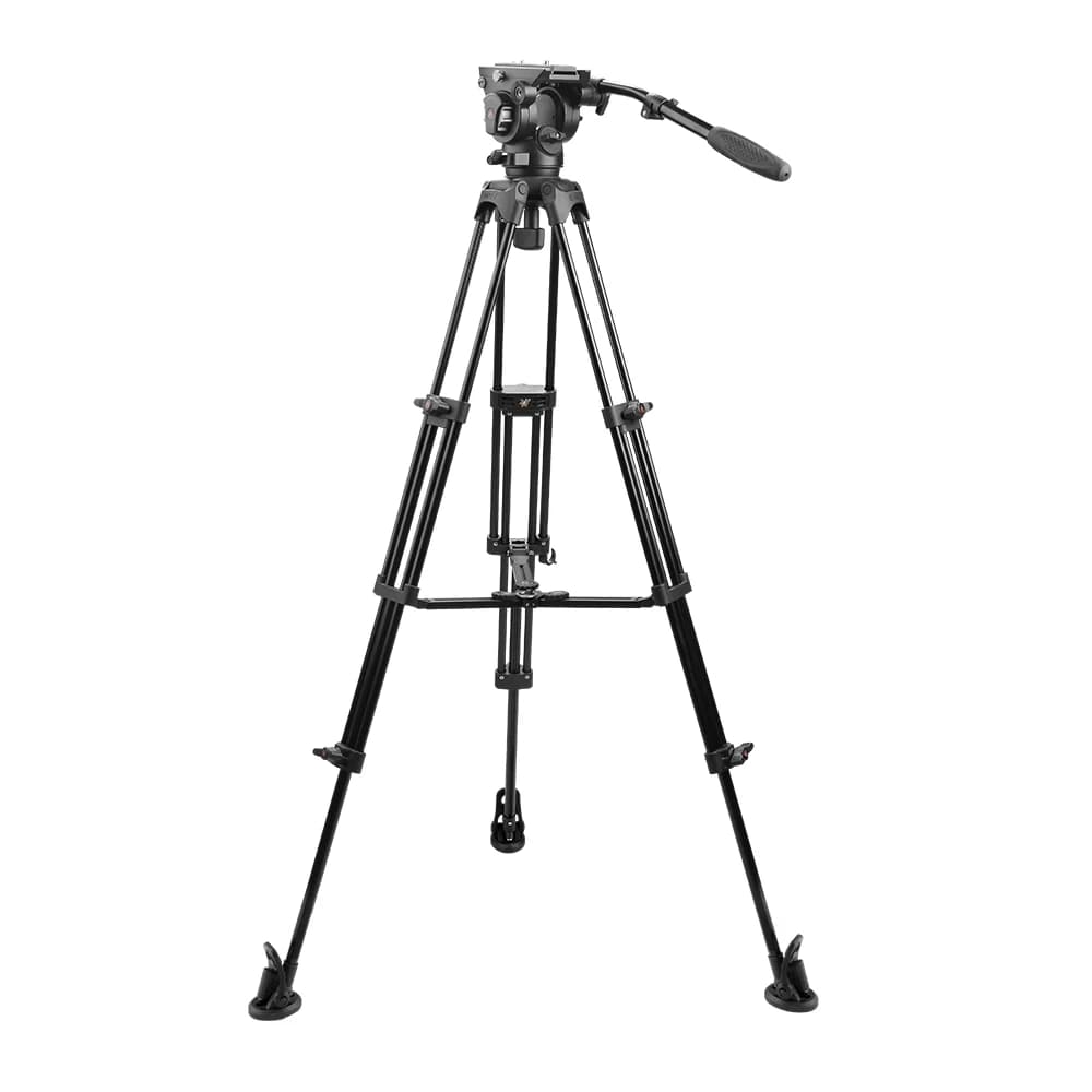 Kit treppiede video professionale E-IMAGE EK780 con movimento continuo di panning e tilt per videomaker e cinematografi