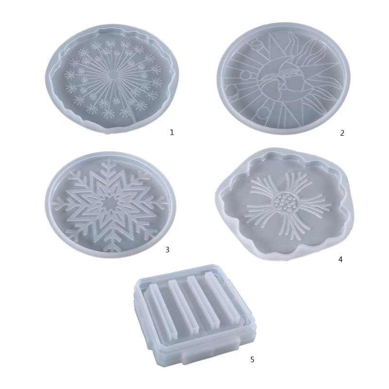 Modello di fiore irregolare fatto a mano sottobicchiere cristallo UV resina epossidica stampo tazza tappetino Base di stoccaggio stampo in Silicone stampo artigianale fai da te