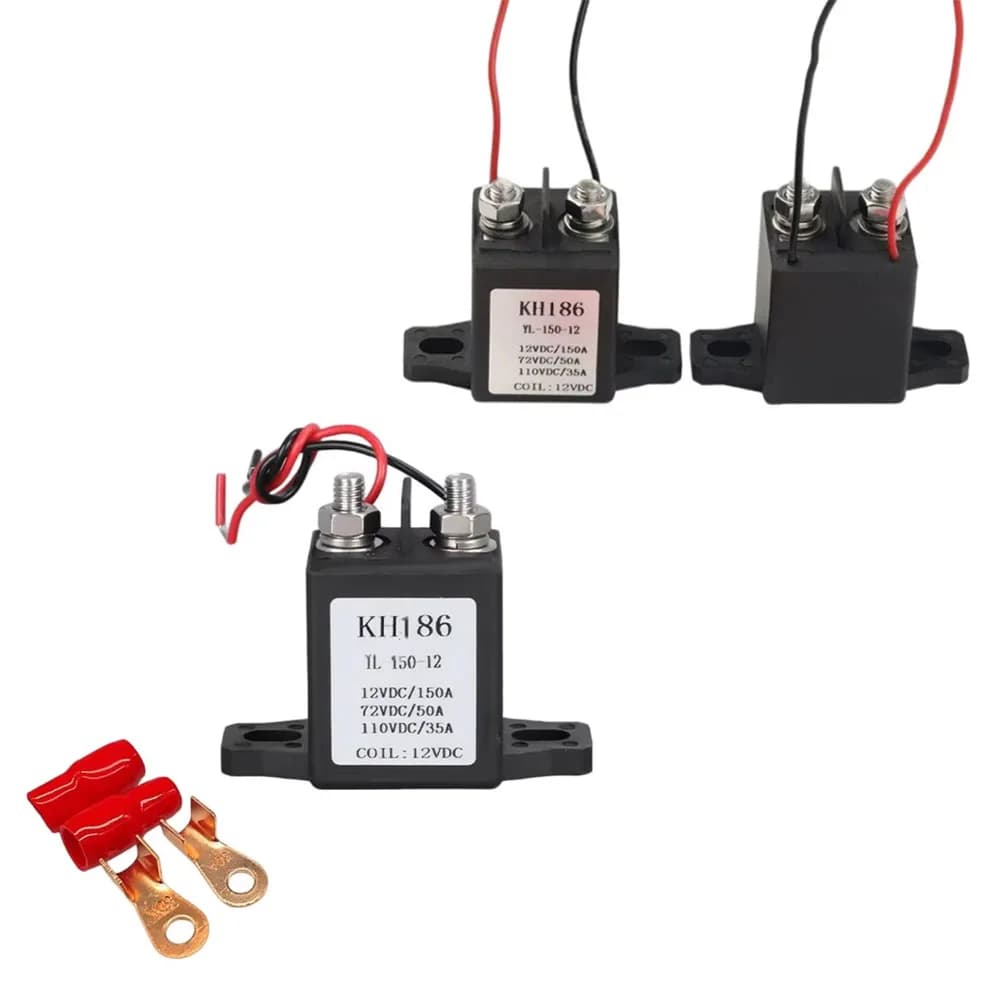 Car Relay 100A/150A 12V/24V Long-Time Power On 110V Starter Relay Strong Magnetic Arc Extinguishing Contactor Relay Module