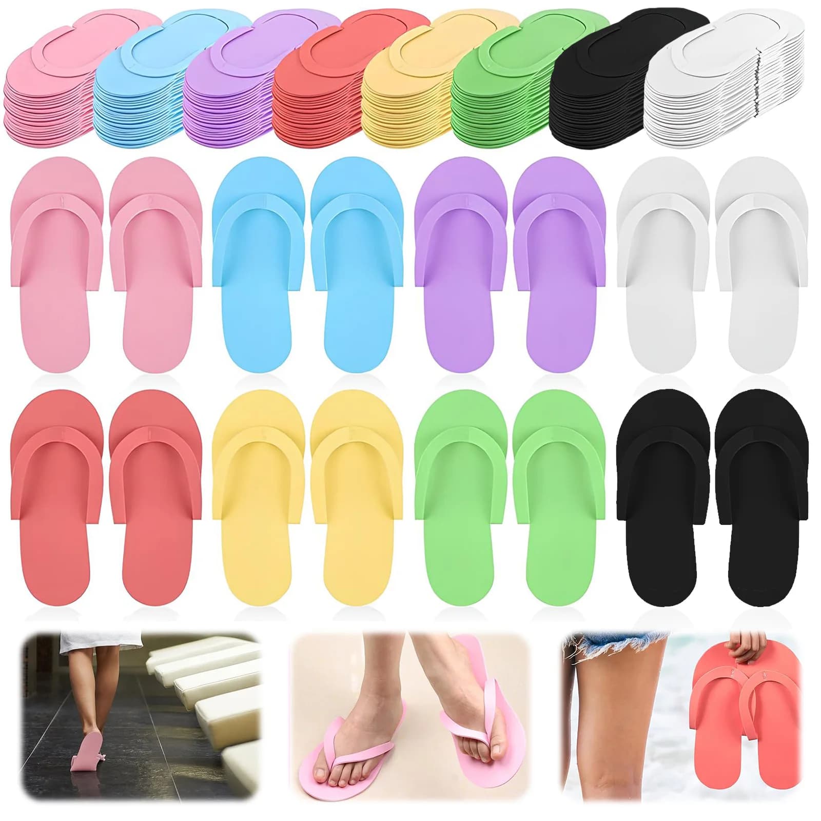 Pantofole per pedicure usa e getta In schiuma usa e getta multi colore Spa Infradito Scarpe per pedicure per donne Salon Nail Spa