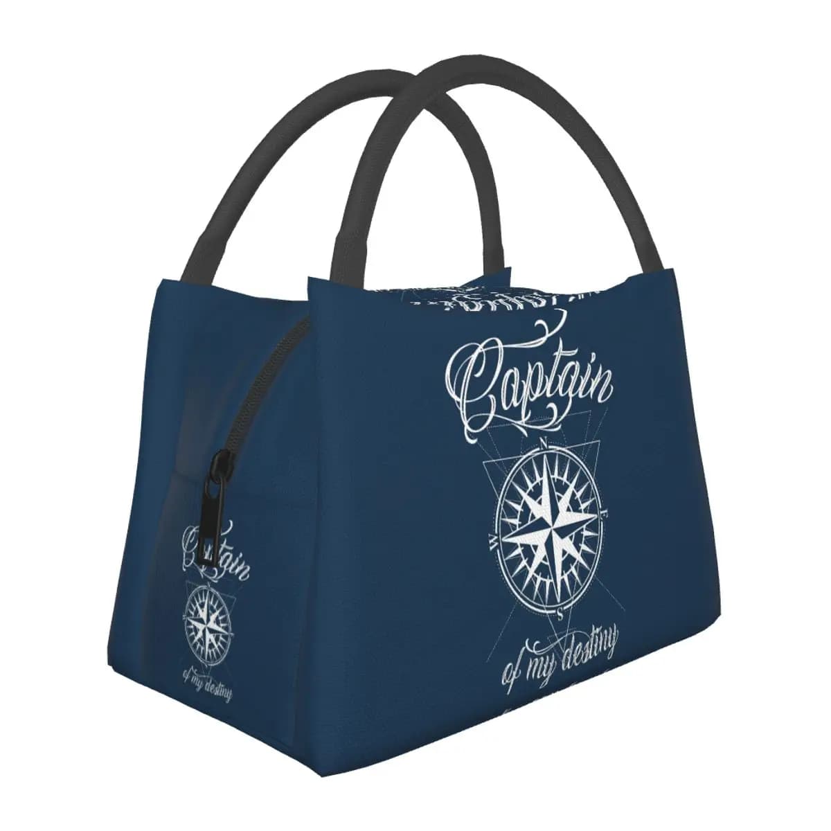 Nautical Compass Captain Anchor Boat Insulated Lunch Bag for School Bento Storage Food Boxes Portable Cooler Thermal Lunch Box