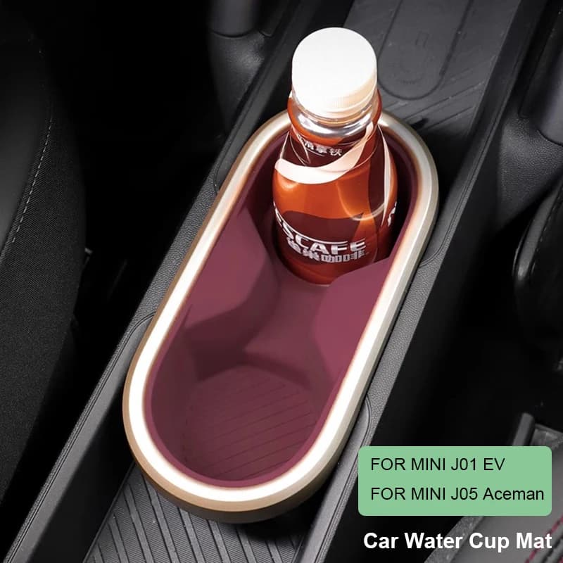 Per Mini Cooper EV J01 E SE J05 Aceman Portabicchieri per acqua Inserto Console centrale Organizer Scatola di immagazzinaggio in silicone Accessori auto